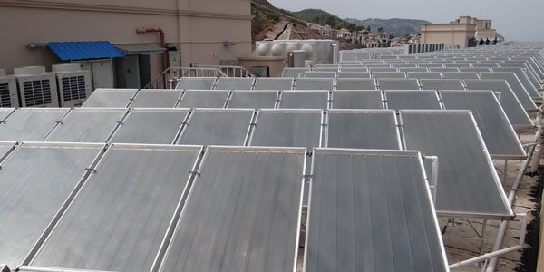 空气能太阳能复合式中央热水工程展示